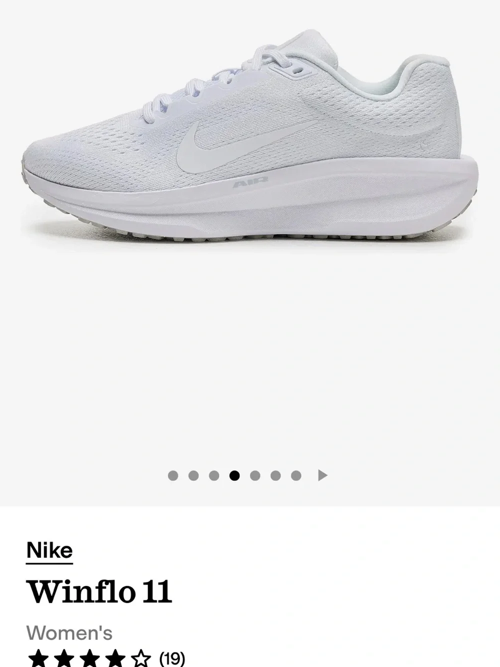 Nike Women's White Mesh Athletic Sneakers